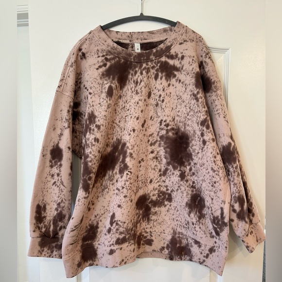 NWOT Lululemon Perfectly Oversized Crew Marble Dye Silky French Press - Picture 5 of 10